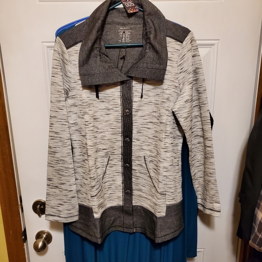 #5 -Neon Buddha heathered knit jacket-NWT